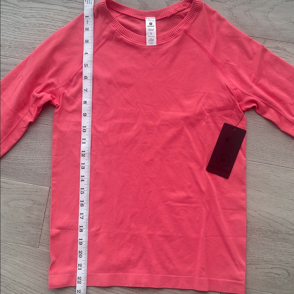 90 Degree by Reflex Seamless Zaia Long Sleeve Shirt Coral Small New NWT - Picture 5 of 6